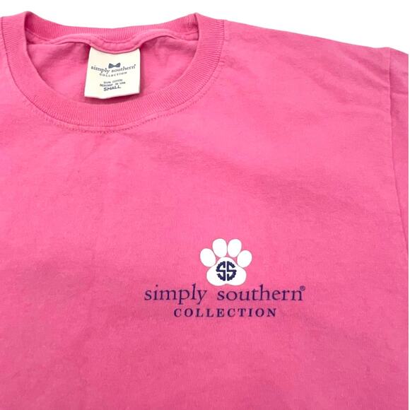 SIMPLY SOUTHERN COLLECTION women's t-shirt fuschia SMALL - Picture 6 of 8